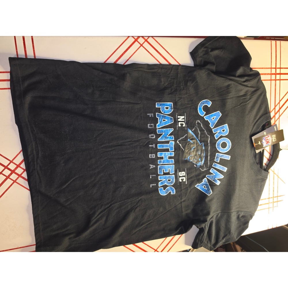 Fanatics NFL Pro Line Carolina Panthers Football T-Shirt Mens Medium Black New